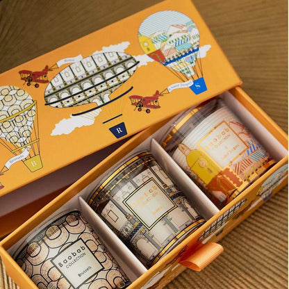 Trio Travel Candles Mijn eerste Baobab Brussel-Roma-A Saint-Tropez