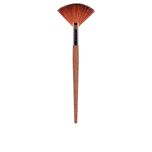 Fan Brush Bionic Synthetic Hair Recycled Aluminum Coffee &amp; Corn Handle